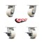 Service Caster 4 Inch Kingpinless Nylon Wheel Swivel Caster Set with 2 Brakes SCC-KP30S420-NYR-2-SLB-2 - alternate 3